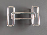 Hermes [60] Plated Silver and Palladium RYTHME Buckle H 32 mm, New in Pochette Chevron! - poupishop