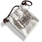 Hermes [60] Plated Silver and Palladium RYTHME Buckle H 32mm, New in Pochette Chevron! - poupishop