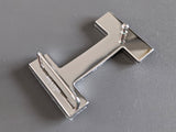 Hermes [61] Brushed Silver QUIZZ Belt Buckle H 32 mm, New with Pochette and White Box! - poupishop