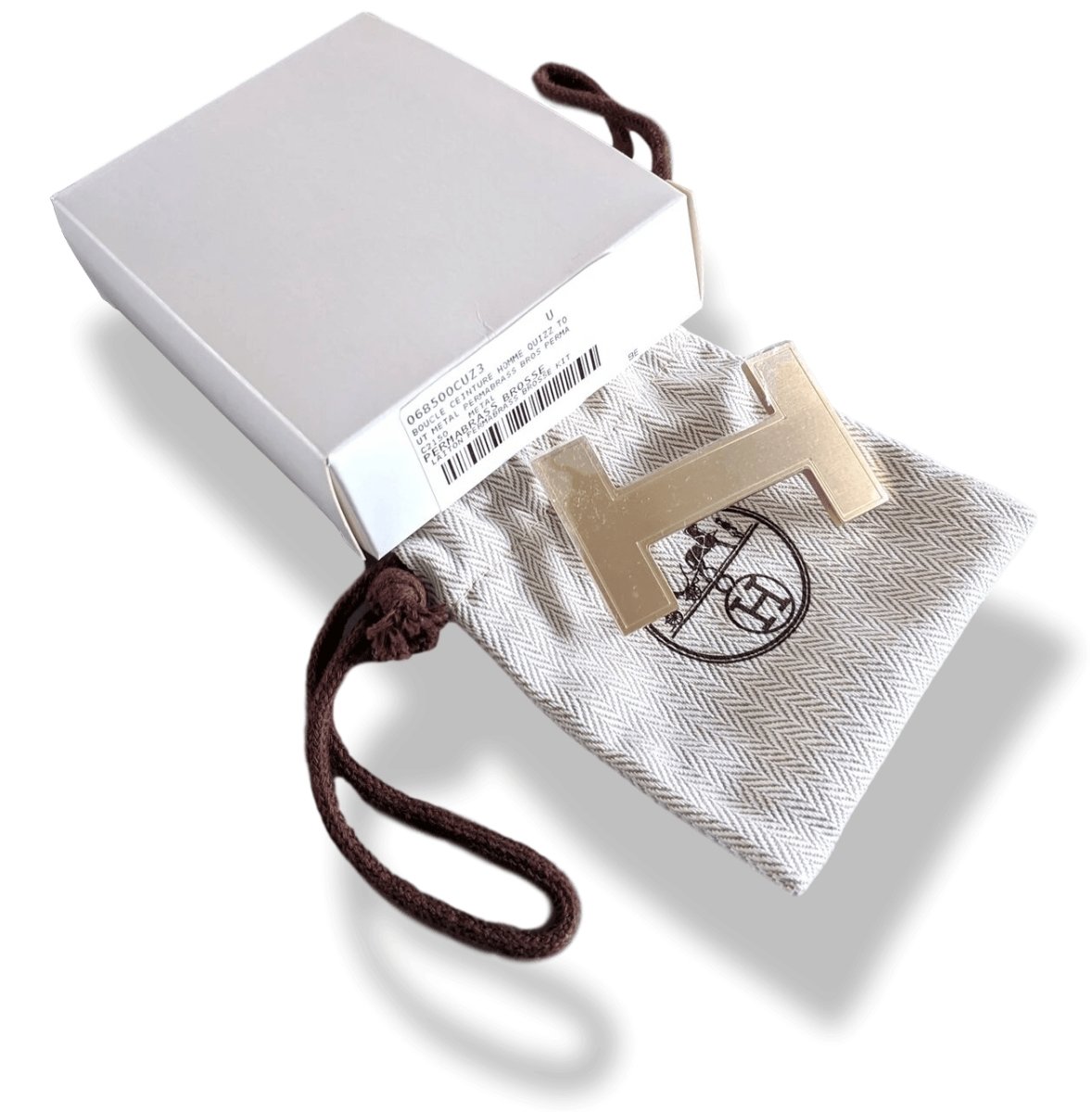 Hermes [62] Permabrass QUIZZ Buckle H 32 mm, New with Pochette and White Box! - poupishop