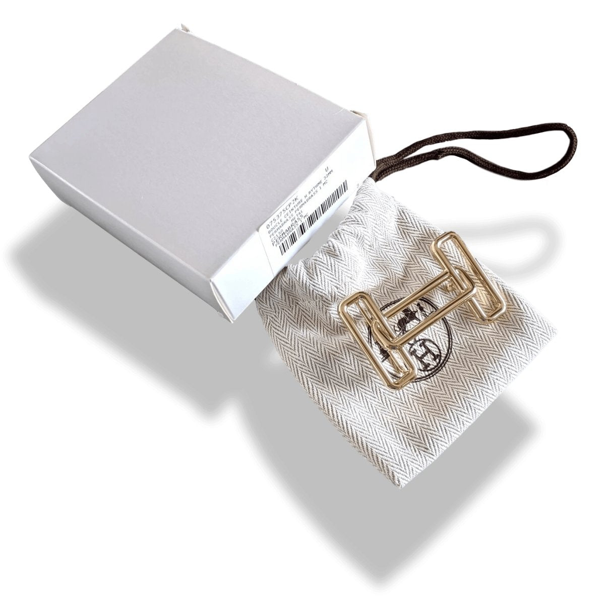 Hermes [64] Permabrass H RYTHME Buckle H 32 mm, New in Pochette and White Box! - poupishop