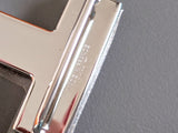 Hermes [66] Caramel Ochre Lacquered Enamel & Palladium QUIZZ Belt Buckle H 32mm, New with Pochette! - poupishop