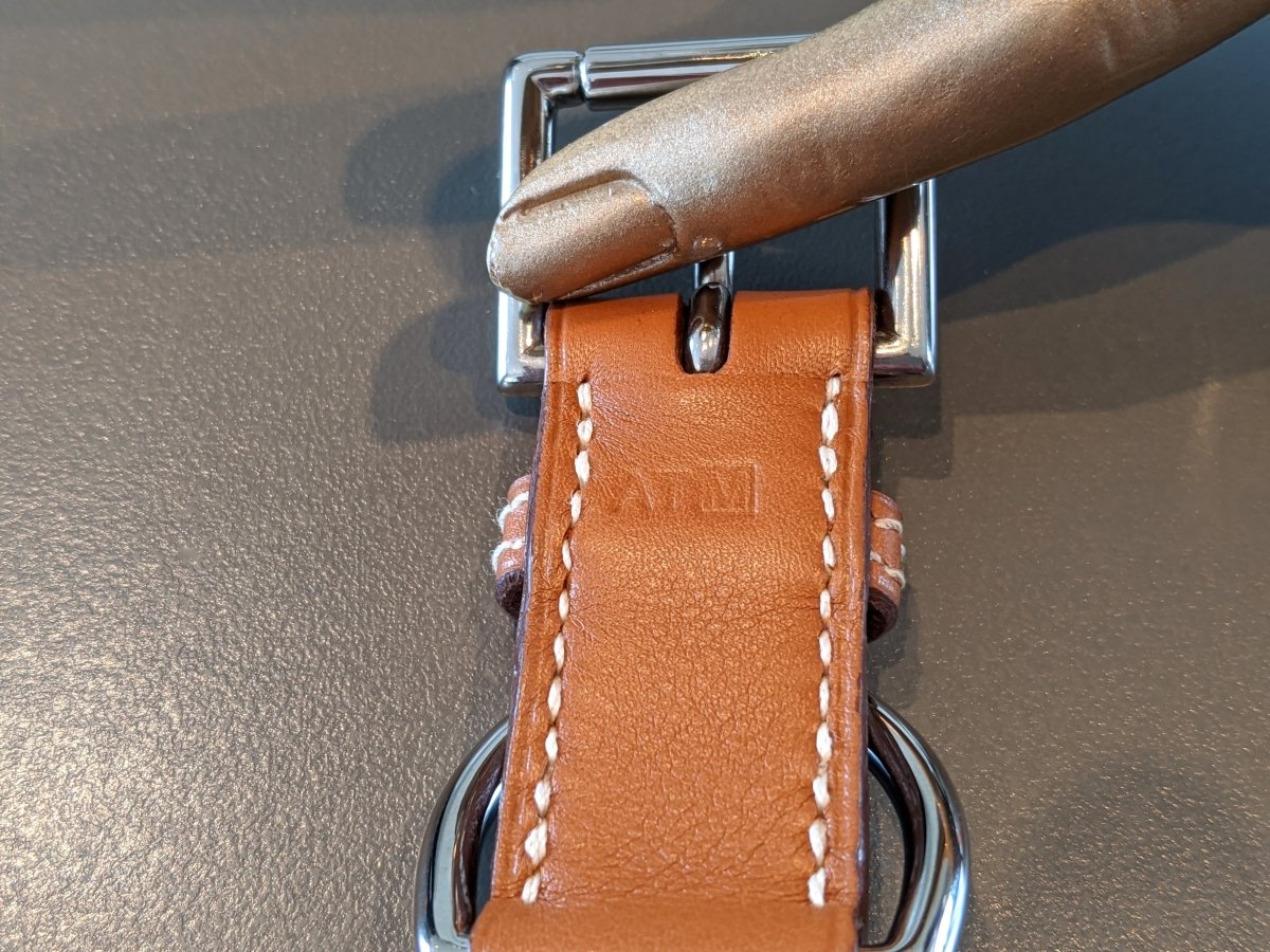 Hermes [67] 2009 Gold Leather COLLIER DE CHIEN Big DOG COLLAR XL Rare, BNIB! - poupishop