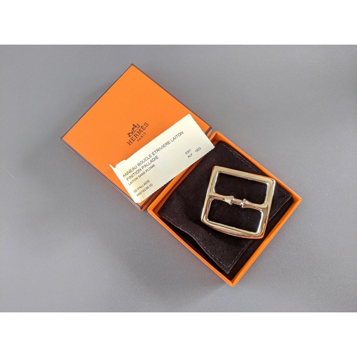Hermes [69] Permabrass ANNEAU BOUCLE ETRIVIERE GM Scarf Ring, BNWTIB! - poupishop