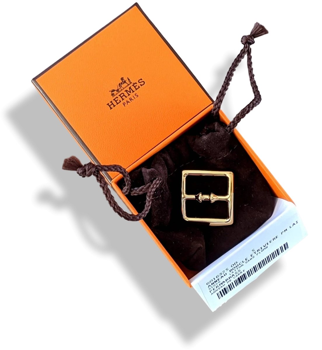 Hermes [69PM] Permabrass ANNEAU BOUCLE ETRIVIERE PM Scarf Ring, BNWTIB! - poupishop