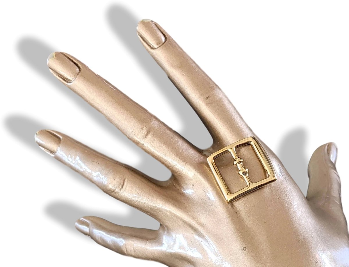 Hermes [69PM] Permabrass ANNEAU BOUCLE ETRIVIERE PM Scarf Ring, BNWTIB! - poupishop