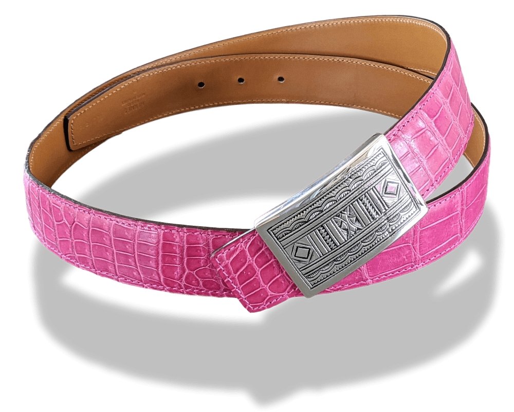 Hermes [7] AG Sterling Silver 925 TOUAREG Belt Buckle H 32 mm, BNIB - poupishop