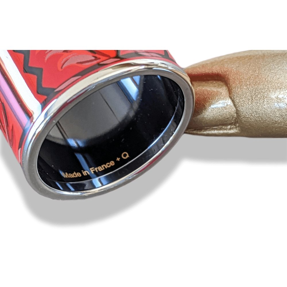 Hermes [70] 2014 Red/Silver Enamel BRAZIL Scarf Ring, BNIB! - poupishop