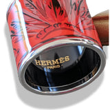Hermes [70] 2014 Red/Silver Enamel BRAZIL Scarf Ring, BNIB! - poupishop
