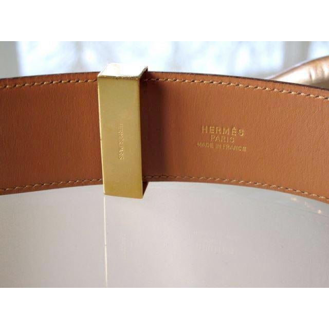 Hermes 80s Navy Blue Box Collier de Chien Belt Sz63