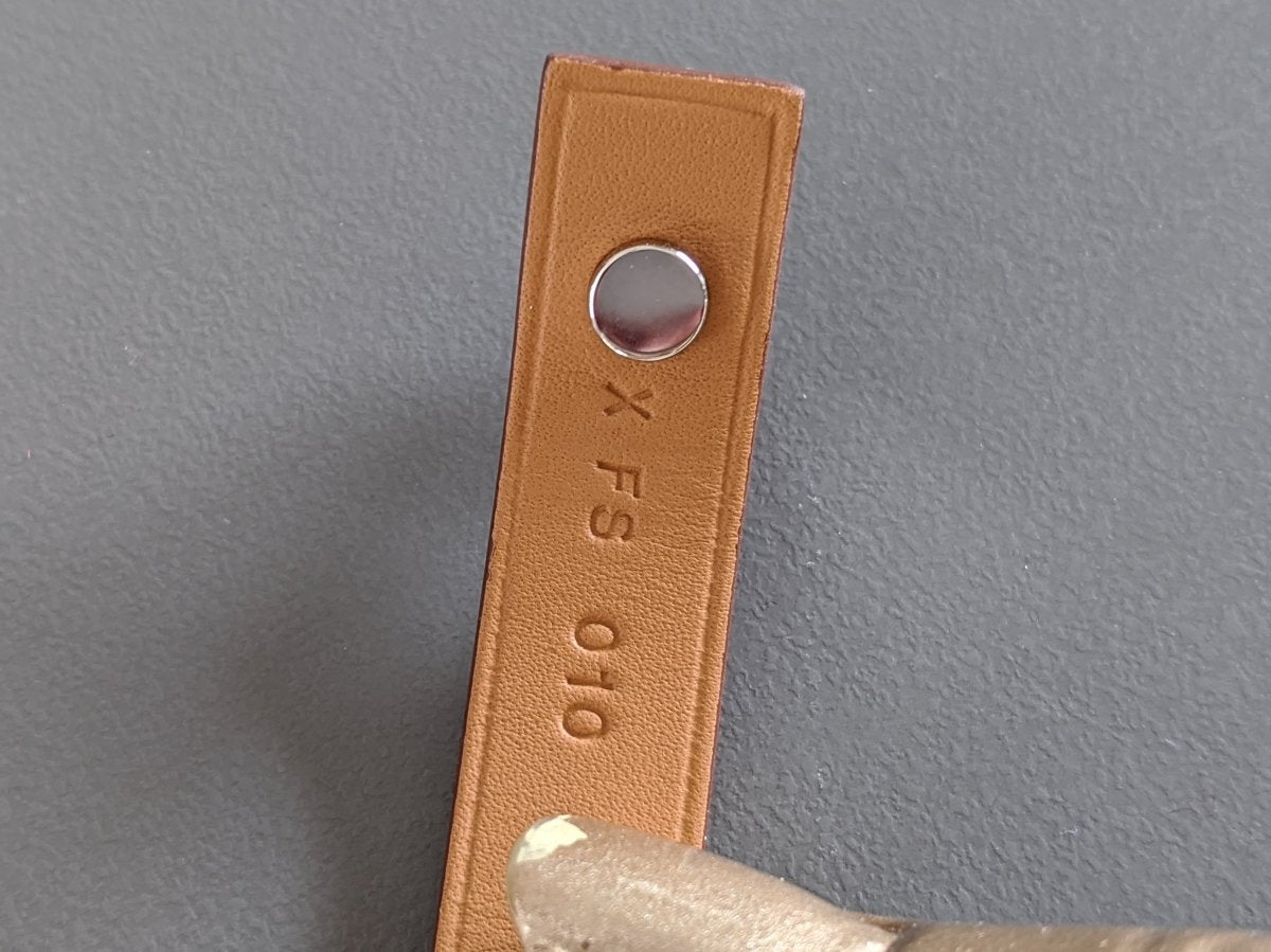 Hermes [86] Unisex Gold Swift Calfskin/Ag MINI DOG DOUBLE TOUR Bracelet Sz T4, BNIB! - poupishop