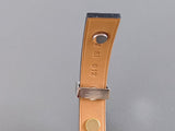 Hermes [88] Unisex Black Swift Calfskin/Or&Ag MINI DOG CLOUS CARRES Bracelet, BNIB! - poupishop