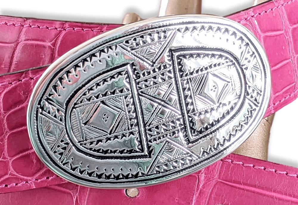 Hermes [9] AG Sterling Silver 925 TOUAREG TANDRIKA Belt Buckle H 32mm, BNIB! - poupishop