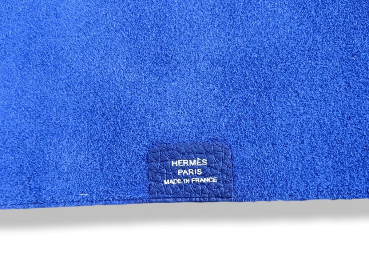Hermes [93] Electric Blue Togo Calfskin ULYSSE GM NoteBook Cover + Plain Chinook Paper Refill, Box! - poupishop