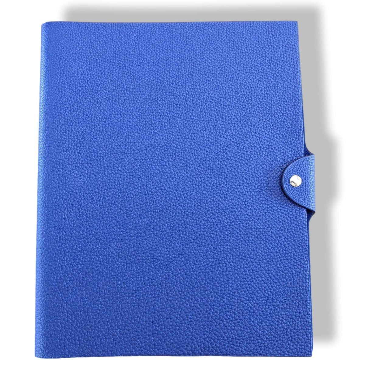 Hermes [93] Electric Blue Togo Calfskin ULYSSE GM NoteBook Cover + Plain Chinook Paper Refill, Box! - poupishop