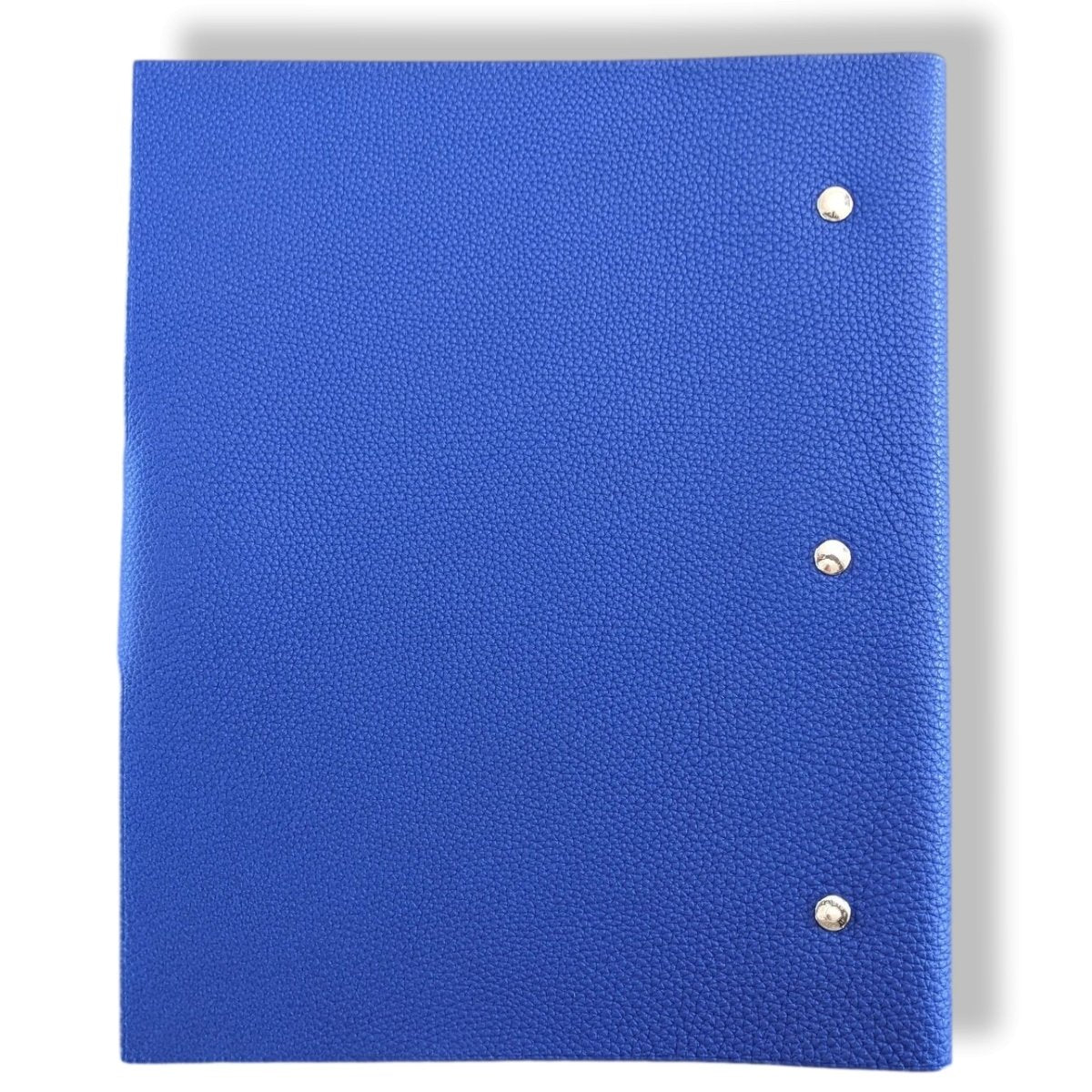 Hermes [93] Electric Blue Togo Calfskin ULYSSE GM NoteBook Cover + Plain Chinook Paper Refill, Box! - poupishop