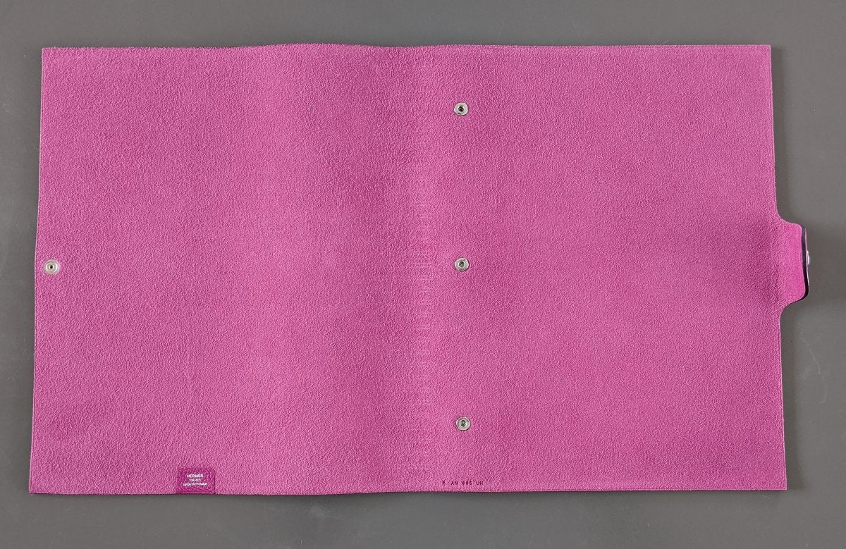 Hermes [93] Rose Pourpre Togo Calfskin ULYSSE GM NoteBook Cover, NWTIB! - poupishop