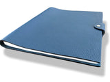 Hermes [94] Bleu de Prusse Togo Calfskin ULYSSE GM NoteBook Cover + Lined Paper Refill, Box! - poupishop