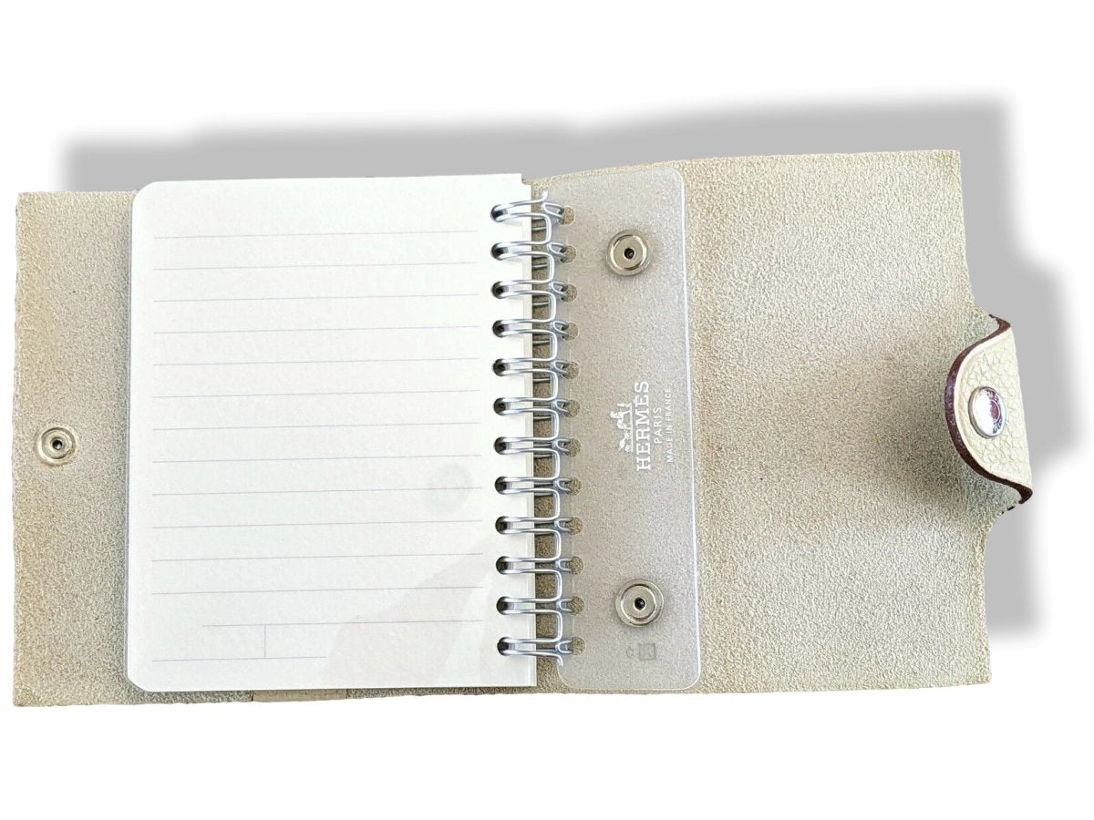 Hermes [95] Mastic veau Togo Mini Ulysse Note Book Cover with Refill , NIB! - poupishop