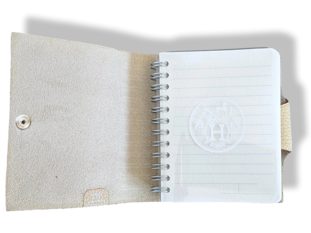 Hermes [95] Mastic veau Togo Mini Ulysse Note Book Cover with Refill , NIB! - poupishop