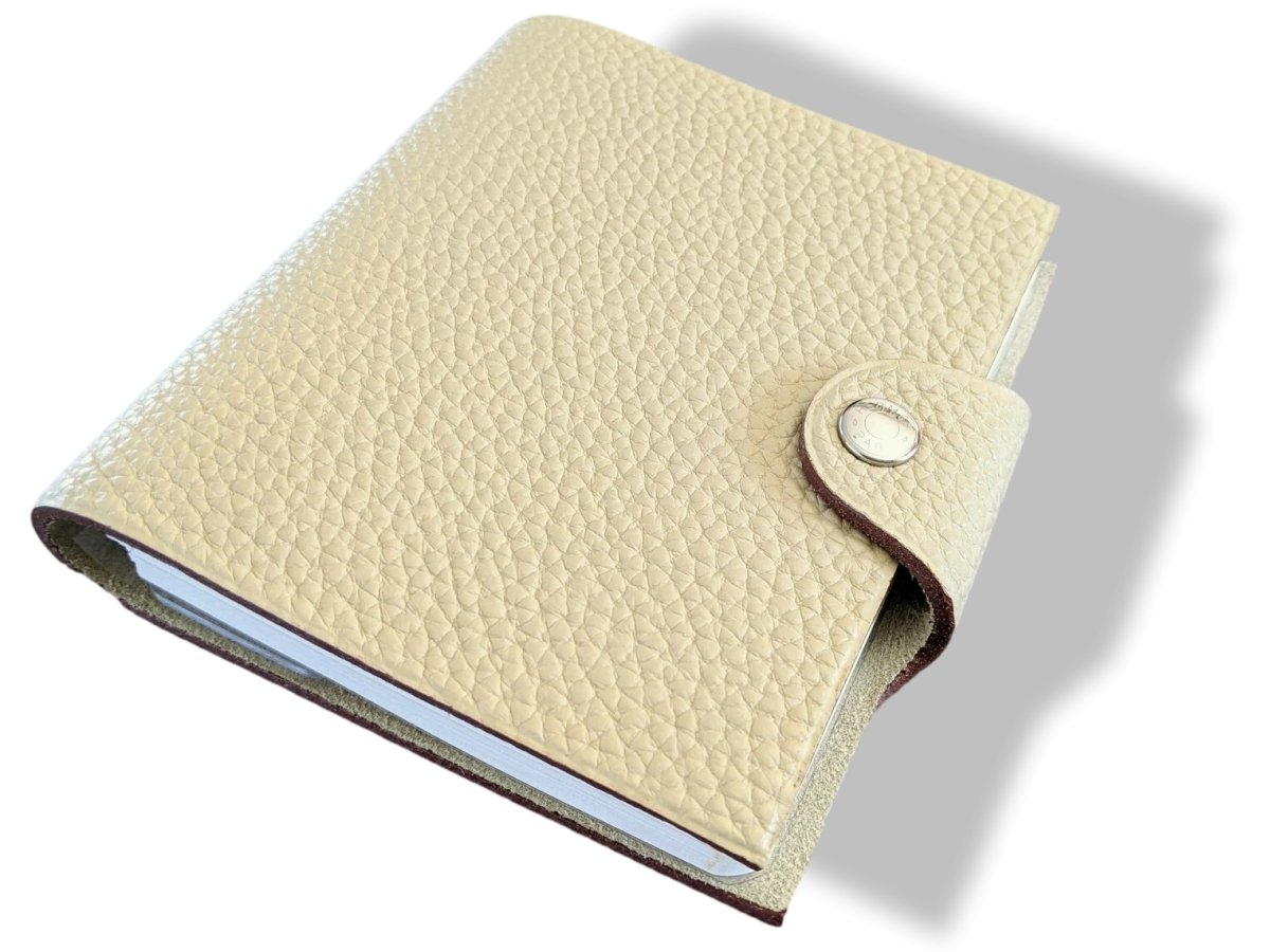 Hermes [95] Mastic veau Togo Mini Ulysse Note Book Cover with Refill , NIB! - poupishop
