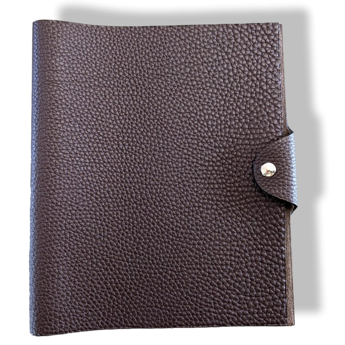 Hermes [99] Brun Foncé Togo Calfskin ULYSSE MM NoteBook Cover, NIB! - poupishop