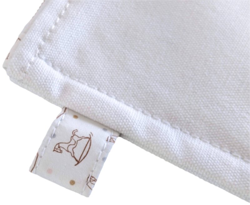 Hermes Blanc Cotton Trousse " A Dada " Toilet Bag GM