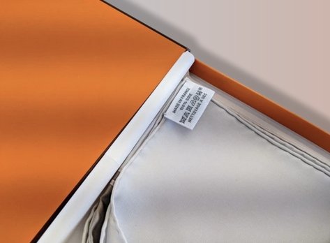 Hermes [AC2WT] Pearl Grey/Etoupe/White PLEASE CHECK-IN by Dimitri Rybaltchenko Twill Carre 90cm cm, BNIB! - poupishop