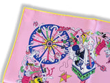 Hermes [AC5] Pink/White/Multi LA FOLLE PARADE by Claire Fanjul Twill Carre 90cm cm, BNWTIB! - poupishop