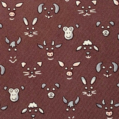 Hermes Acajou Pearl Light Pink 5472 Monkey Cow Pig Sheep.. Twill