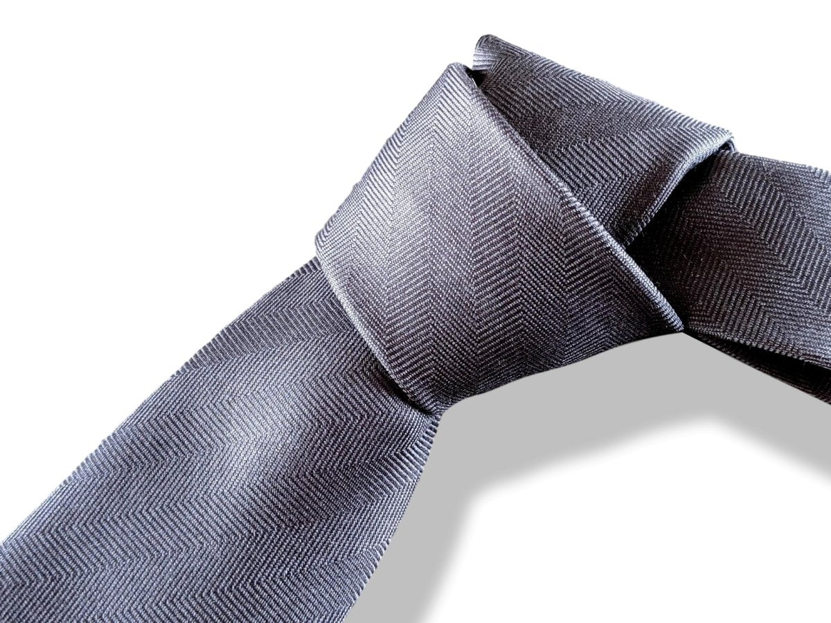 Hermes Acier 18 UNIE CHEVRON Silk Tie 7cm, NWT