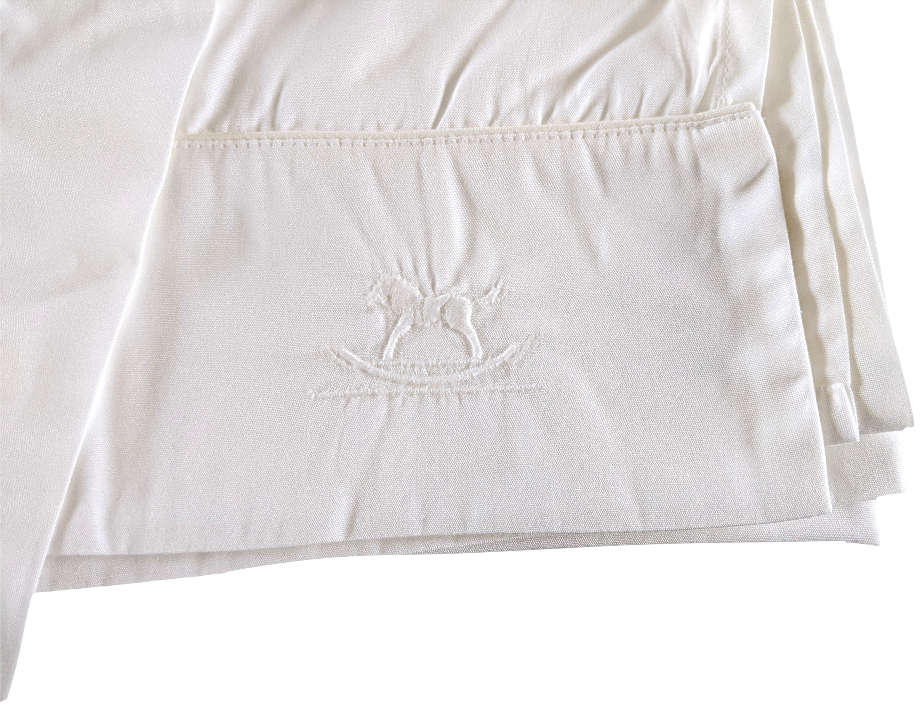 Hermes Blanc/Blanc Trim Parure de Berceau " Adada " Crib Set