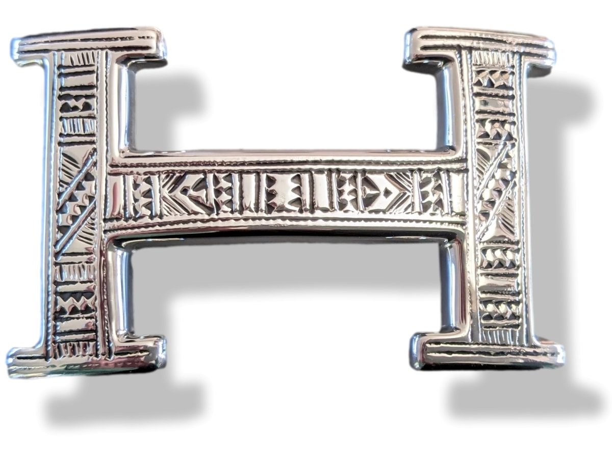 Hermes AG Sterling Silver 925 TOUAREG H Belt Buckle H 32 mm, New in Pochette!