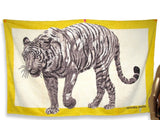 Hermes Albatre/Naturel TIGRE DU BENGALE Tiger Tapis de Plage Terry Beach Towel 150 x 90 cm, BNWT!