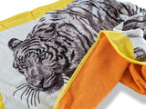 Hermes Albatre/Naturel TIGRE DU BENGALE Tiger Tapis de Plage Terry Beach Towel 150 x 90 cm, BNWT!