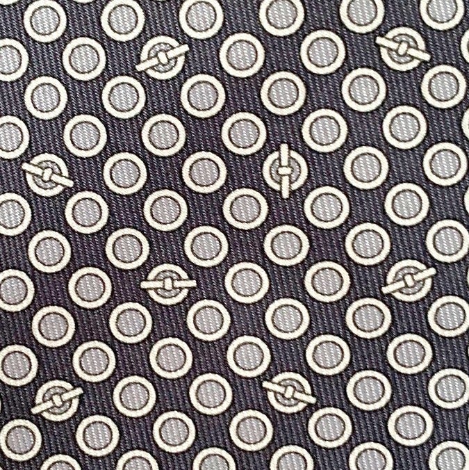 Hermes Anthracite Grey LOOP Twill Silk Tie 7cm, NWT in Pochette! - poupishop