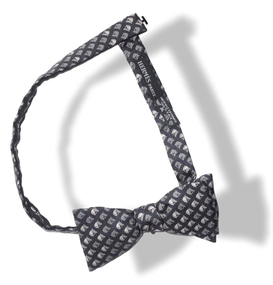 Hermes Self-Tie HORSE HEAD Bow Tie