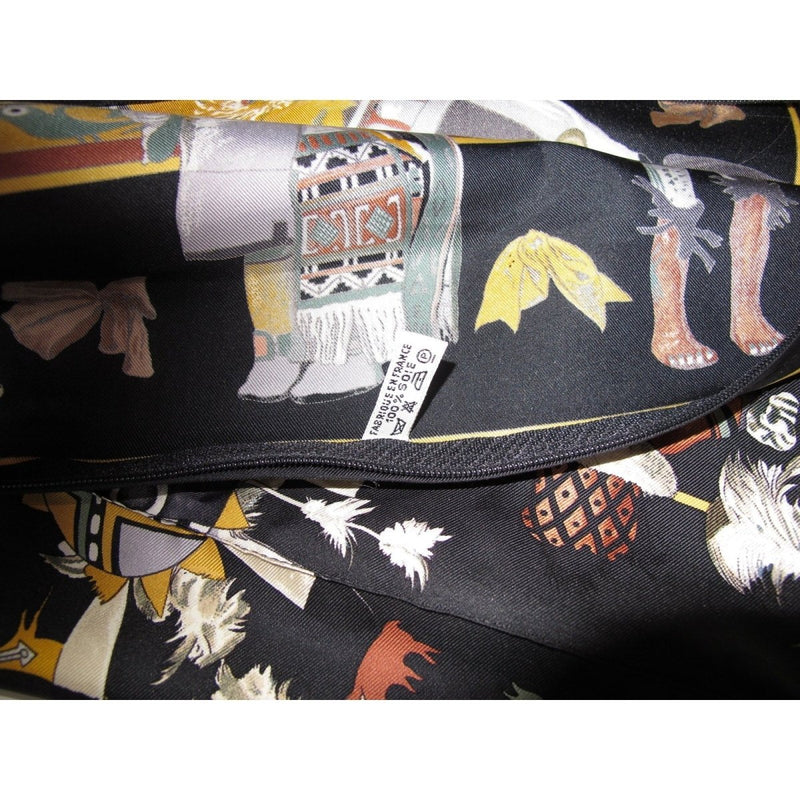 Hermes Anthracite Kachinas by Kermit Oliver Original Hermes Pillow Cover