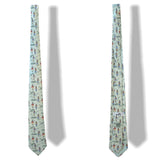 Hermes Aqua Peruvians Incas Twill Silk Tie, Nr 7550 SA