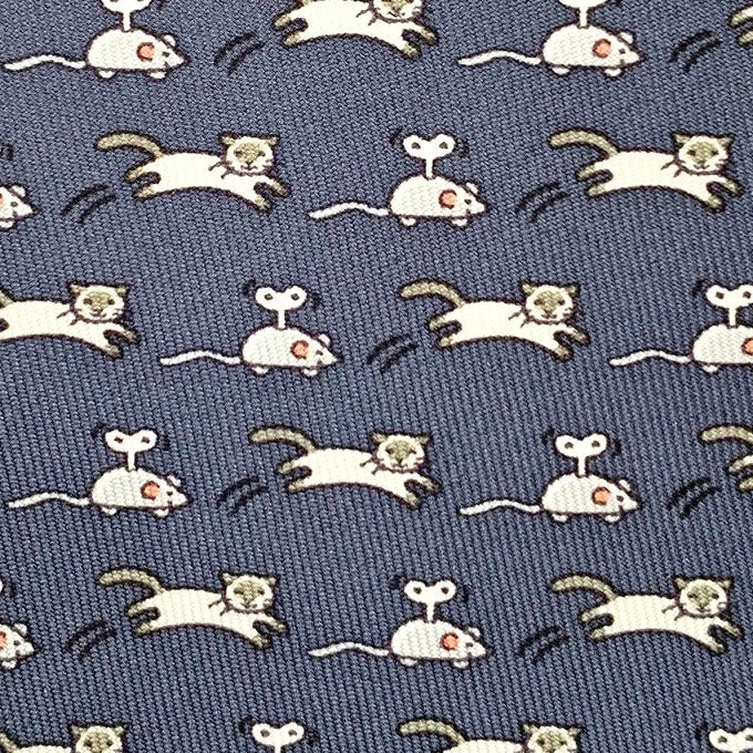 Hermes MECHANICHAT Twill Silk Tie