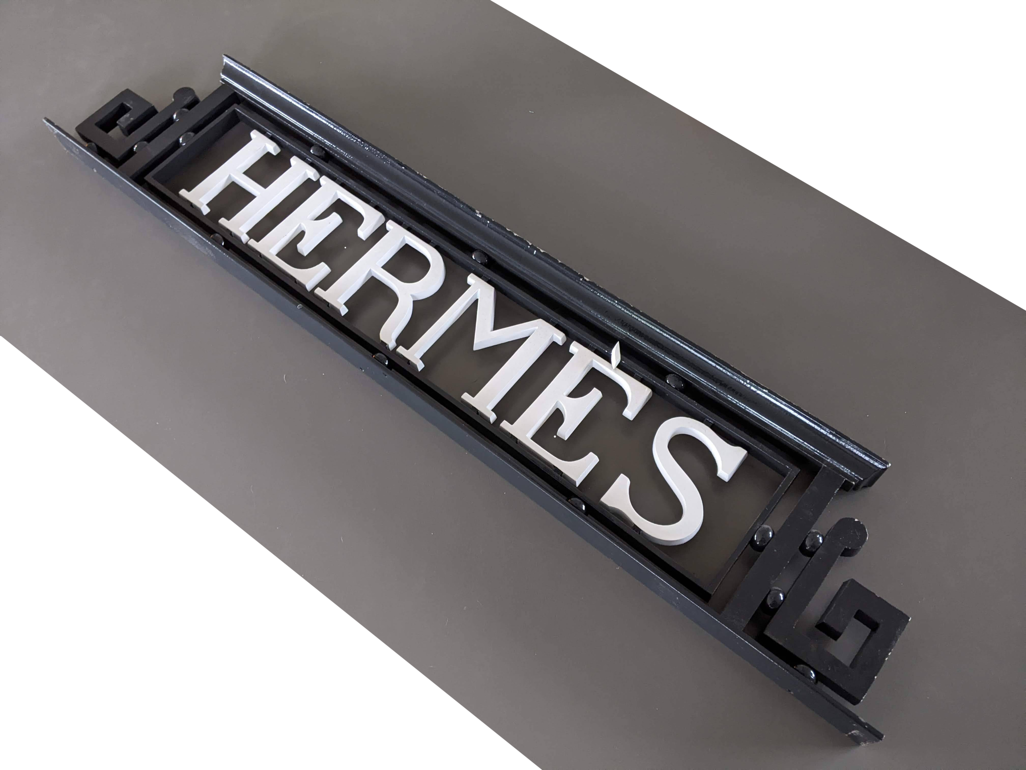 Hermes Art Deco "Enseigne de Magasin" Store Marqee