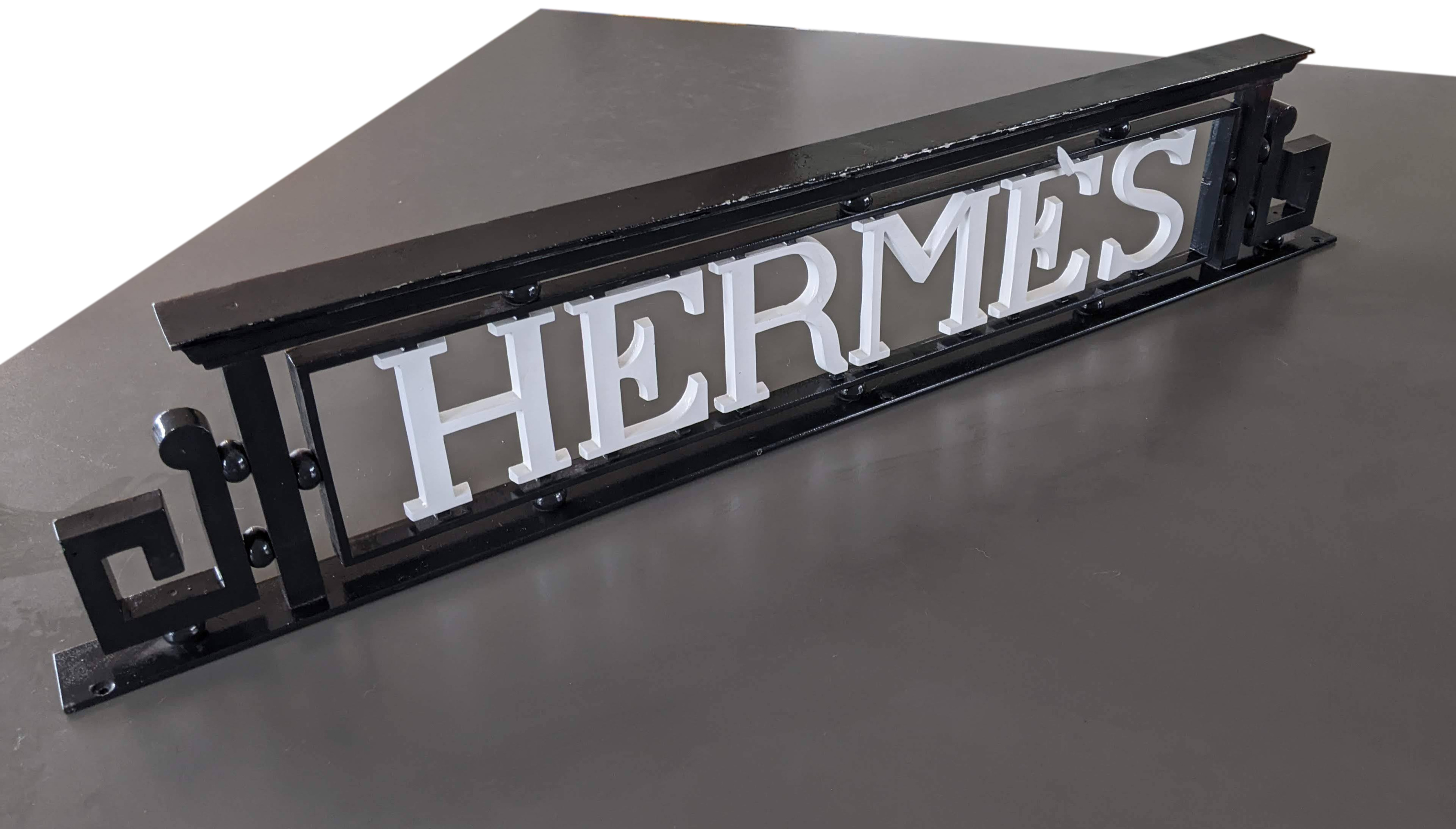 Hermes Art Deco "Enseigne de Magasin" Store Marqee