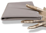 Hermes Asphalt Grey/Indigo Blue Evercolor Calfskin TROUSSE ATOUT GM For Everything Bag Pochette, BNWTIB!