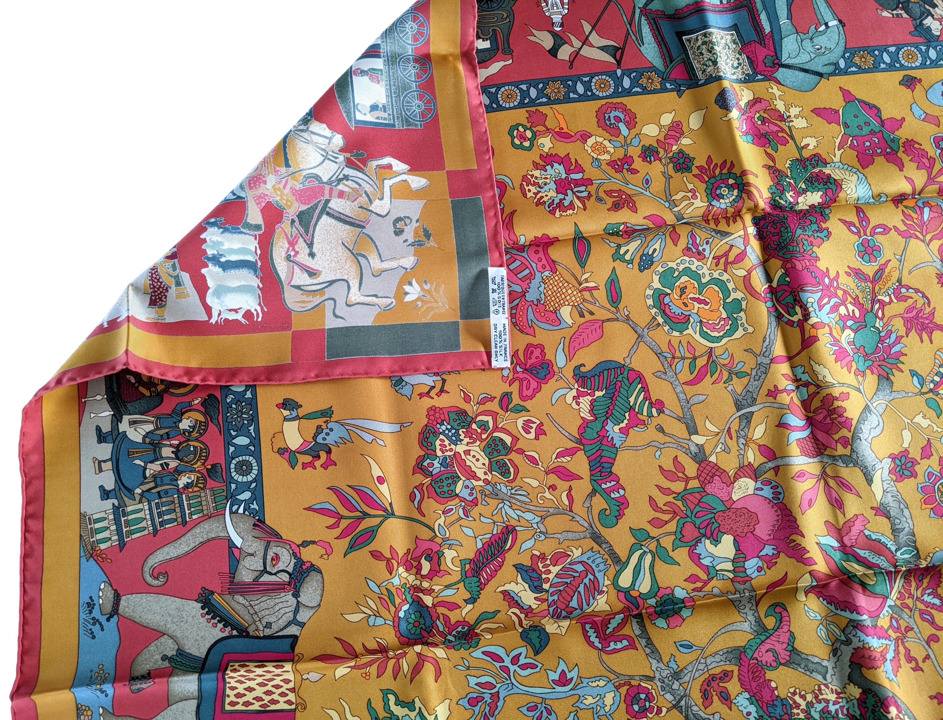 Hermes 1987 Original Issue ASTRONAUT RAKESH SHARMA Fantaisies Indiennes by Loic Dubigeon Twill 90cm