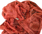 Hermes Lipstick/Corail " Aux Portes du Palais " by Christine Henry Mousseline Shawl 140