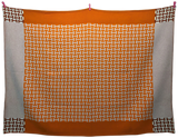 Hermes Orange "Avalon Terre d'H" Plaid 135 x 170 cm