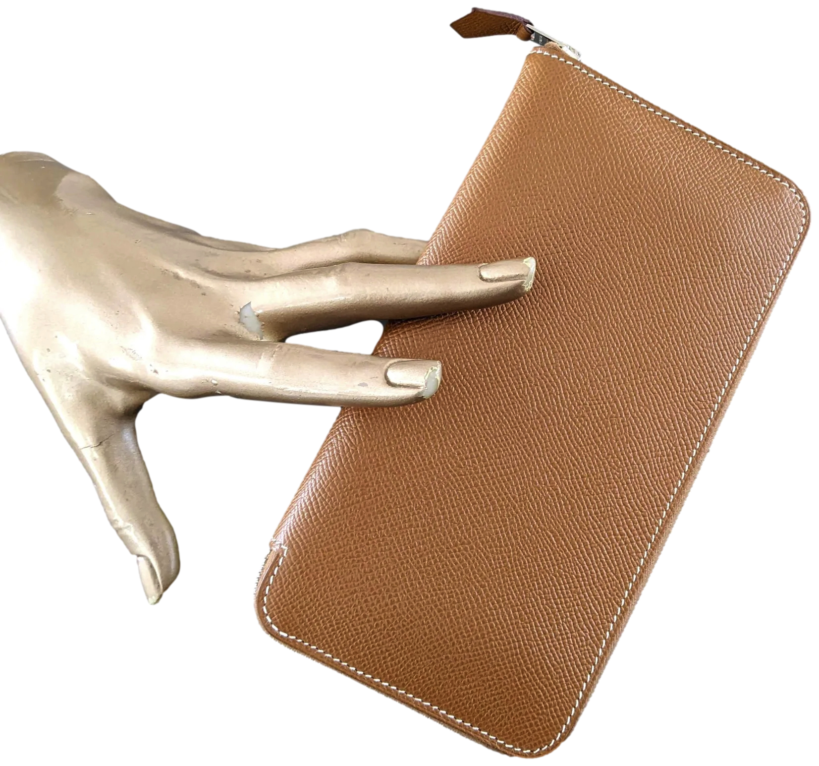 Hermes 2011 Gold Chevre Mysore Gold " Azap classic " Wallet, Large Model