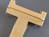 Hermes [B] Huge Shiny Plated Gold Belt Buckle CONSTANCE H 42 mm, New with Pouch and white Box!! - poupishop