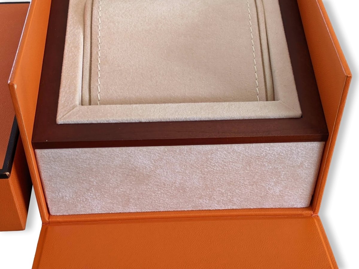 Hermes B09 Luxurious Large Mahogany Wood Box for 2 Watches, New!