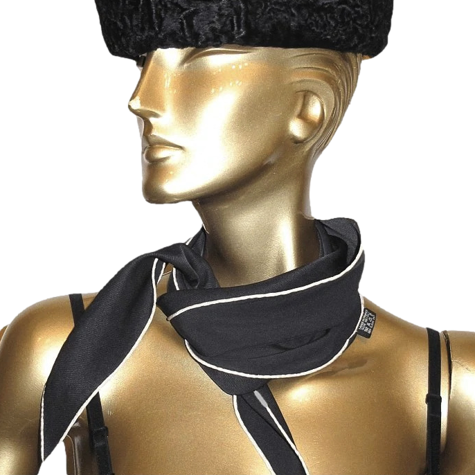 Hermes 2006 Limited Issue 500pc "Ballet Preljocaj" Black Jersey of Silk Pointu